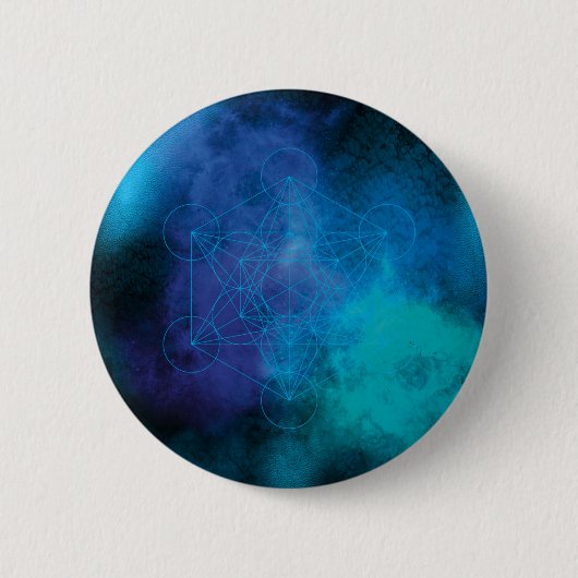 Metatron’s Cube Sacred Geometry Button (Vorderseite)