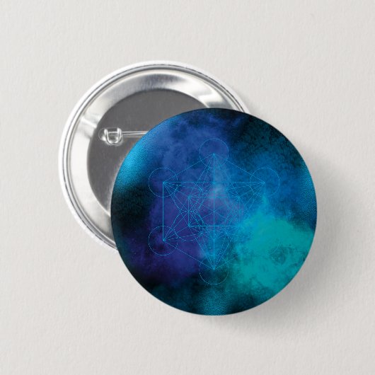 Metatron’s Cube Sacred Geometry Button (Vorne & Hinten)