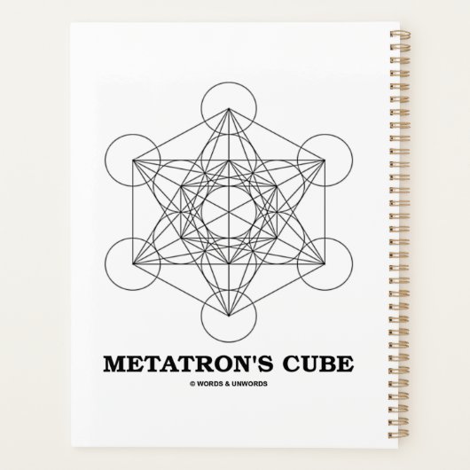 Metatron’s Cube Sacred Geometry Planer (Rückseite)