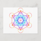 Metatron-Würfel (Farbe 2) Postkarte (Vorderseite)