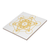 Metatron Würfel-Gold Fliese (Seite)