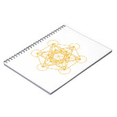 Metatron Würfel-Gold Notizblock (Linke Seite)