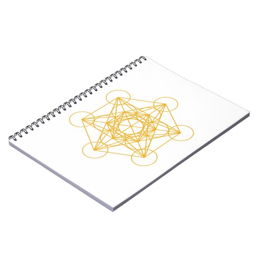Metatron Würfel-Gold Notizblock (Linke Seite)