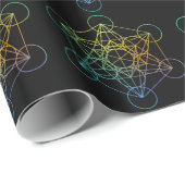 Metatron Würfel-heilige Geometrie Geschenkpapier (Rolleneckpunkt)