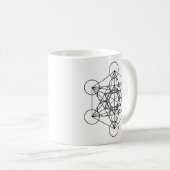 Metatron Würfel-heilige Geometrie Kaffeetasse (VorderseiteRechts)