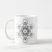 Metatron Würfel-heilige Geometrie Kaffeetasse (Links)