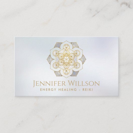 Metatron-Würfel in der Lotus-Blume Visitenkarte (Vorderseite)
