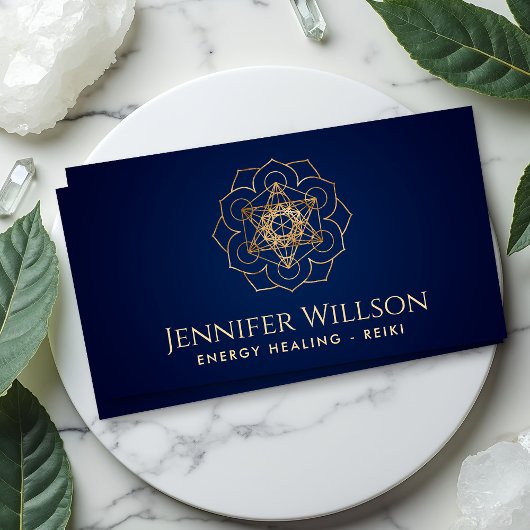 Metatron-Würfel in der Lotus-Blume Visitenkarte