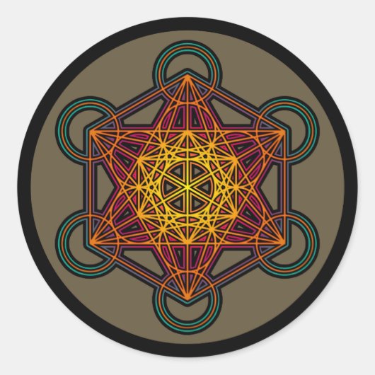 Metatron Würfel Mandala Aufkleber (Vorderseite)
