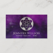 Metatron-Würfel - Perle und Violet Visitenkarte (Vorderseite)