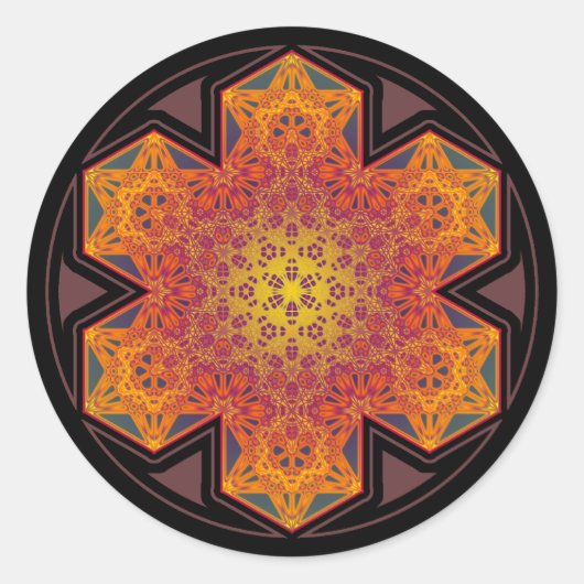 Metatron Würfel Star Mandala Aufkleber (Vorderseite)