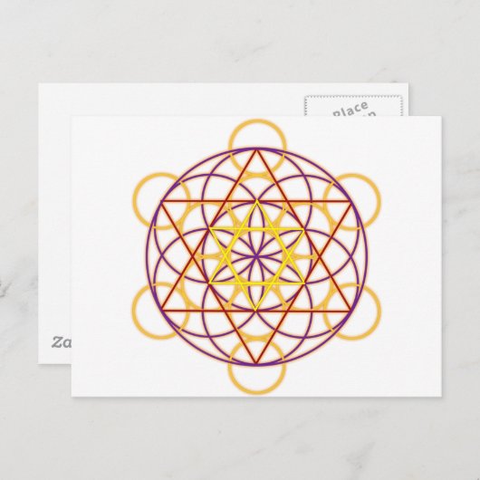 MetatronGlow1 Postkarte (Vorne/Hinten)