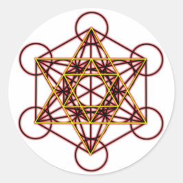 MetatronRedStar Runder Aufkleber