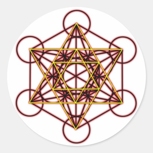 MetatronRedStar Runder Aufkleber (Vorderseite)