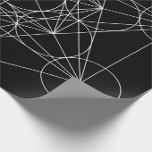 Metatrons Cube Black & White Geschenkpapier (Ecke)