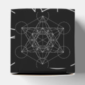 Metatrons Cube Black & White Geschenkschachtel (Oben)