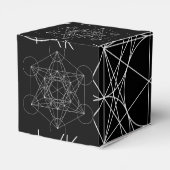Metatrons Cube Black & White Geschenkschachtel (Rückseite)