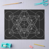 Metatrons Cube Black & White Seidenpapier (Basteln)