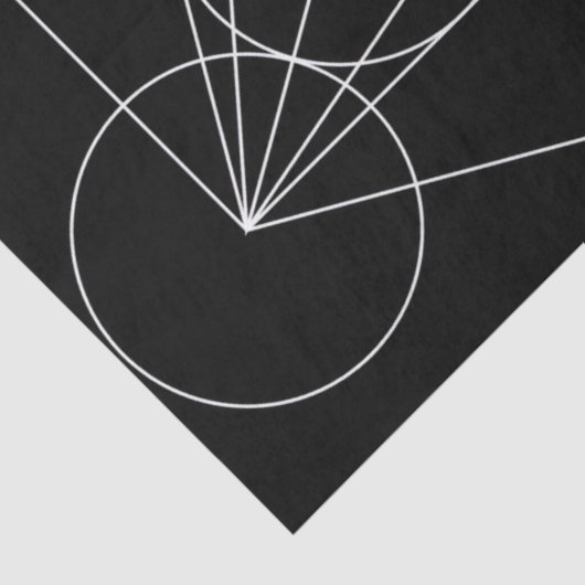 Metatrons Cube Black & White Seidenpapier (Detail)