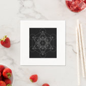 Metatrons Cube Black & White Serviette (Beispiel)