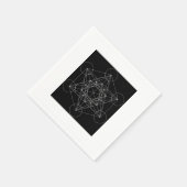 Metatrons Cube Black & White Serviette (Ecke)