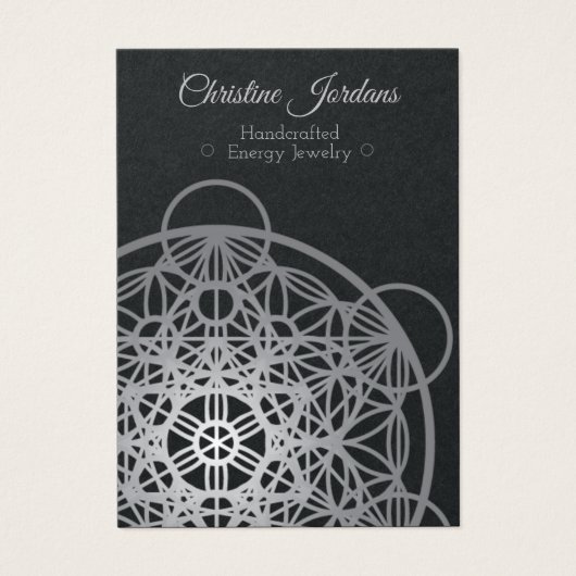 Metatron's Cube Blume of Life Earring Card (Vorderseite)