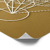 Metatron's Cube Bronze White Poster (Ecke)