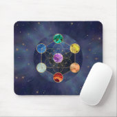 Metatrons Cube Chakras Sacred Geometry Mousepad (Mit Mouse)