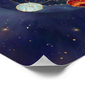 Metatrons Cube Chakras Sacred Geometry Poster (Ecke)