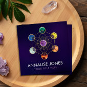 Metatrons Cube Chakras Sacred Geometry Quadratische Visitenkarte