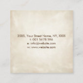 Metatrons Cube Chakras Sacred Geometry Quadratische Visitenkarte (Rückseite)