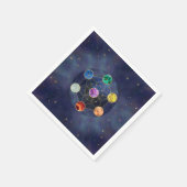 Metatrons Cube Chakras Sacred Geometry Serviette (Ecke)