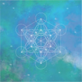 Metatrons Cube Heilige Geometrie Aufkleber (Vorderseite)