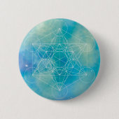 Metatrons Cube Heilige Geometrie Button (Vorderseite)