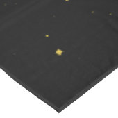 Metatron's Cube Heilige Geometrie Schwarz und Gold Tischdecke (Schrägansicht)