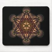 Metatrons Cube - Heilige Geometrie-Symbol Mousepad (Vorne)