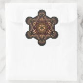 Metatrons Cube - Heilige Geometrie-Symbol Quadratischer Aufkleber (Tasche)