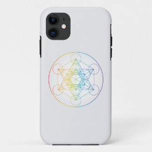 Metatron's Cube Illustration Rainbow Colors Sacre Case-Mate iPhone Hülle