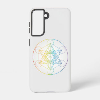 Metatron's Cube Illustration Rainbow Colors Sacre Samsung Galaxy Hülle