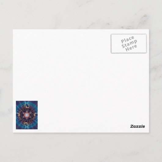 Metatron's Cube - Merkabah - Heilige Geometrie Postkarte (Rückseite)