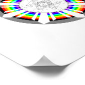 Metatrons Cube Rainbow Prism Poster (Ecke)