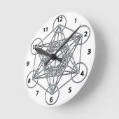 Metatrons Cube Runde Wanduhr (Winkel)