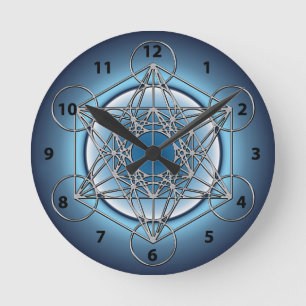 Metatrons Cube Runde Wanduhr