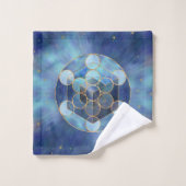 Metatrons Cube Sacred Geometry Badhandtuch Set (Waschlappen)
