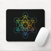 Metatrons Cube Sacred Geometry Funny Family Retro  Mousepad (Mit Mouse)