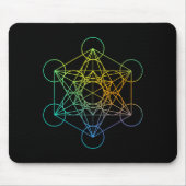 Metatrons Cube Sacred Geometry Funny Family Retro  Mousepad (Vorne)