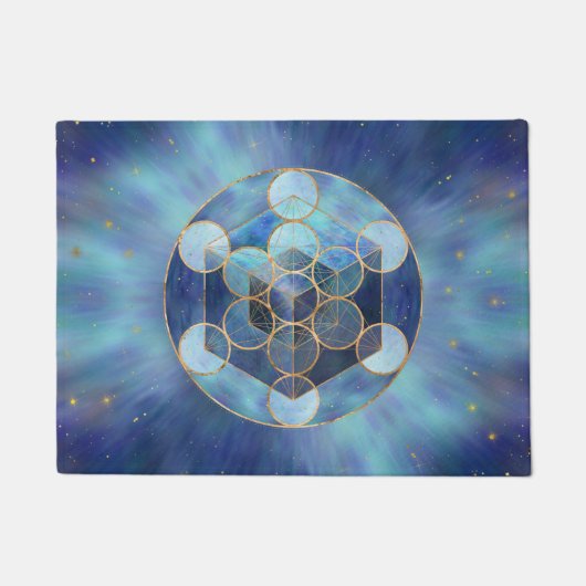 Metatrons Cube Sacred Geometry Fußmatte (Vorderseite)
