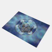 Metatrons Cube Sacred Geometry Fußmatte (Schrägansicht)