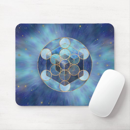 Metatrons Cube Sacred Geometry Mousepad (Mit Mouse)