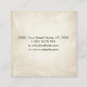 Metatrons Cube Sacred Geometry Ornament Quadratische Visitenkarte (Rückseite)